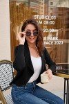 GRACE KARIN Women's Blazer Cardigan Spring Casual Asymmetric Hem Lightweight Long Sleeve Plus Size Cardigan Black L