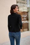 GRACE KARIN Women's Blazer Cardigan Spring Casual Asymmetric Hem Lightweight Long Sleeve Plus Size Cardigan Black L