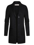 Belle Poque Womens Cardigan Sweaters Lightweight Black Button Up Cardigan Blazer Jackets S
