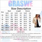 GRASWE Ladys Casual Pure Color Office Blazer Tops Elegant Plus Jacket Suit Blk L