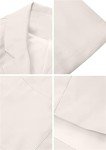 YMING Women's Open Front Slim Fit Blazer Lightweight Solid Color Jackets Business Blazer with Pocket White M