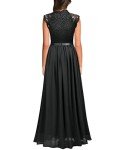 Black Floral Lace Maxi Dress for Bridesmaids