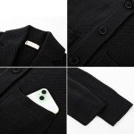 Belle Poque Womens Cardigan Sweaters Lightweight Black Button Up Cardigan Blazer Jackets S