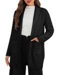 Belle Poque Womens Cardigan Sweaters Lightweight Black Button Up Cardigan Blazer Jackets S