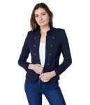 Tommy Hilfiger Women's Casual Band Jacket, Fall Fashion, Sky Captain, Small