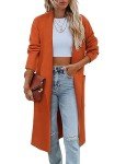 CHICZONE Cardigans Womens Plus Size Ladies Long Sleeve Fall Winter Cardigan Sweaters Jackets Chunky Knit Work Fashion Loose Cardigans Coats Orange Brown X-Large