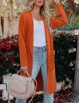 CHICZONE Cardigans Womens Plus Size Ladies Long Sleeve Fall Winter Cardigan Sweaters Jackets Chunky Knit Work Fashion Loose Cardigans Coats Orange Brown X-Large