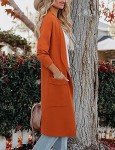 CHICZONE Cardigans Womens Plus Size Ladies Long Sleeve Fall Winter Cardigan Sweaters Jackets Chunky Knit Work Fashion Loose Cardigans Coats Orange Brown X-Large