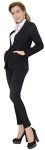 Marycrafts Women's Business Blazer Pant Suit Set for Work 12 Black