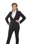 Marycrafts Women's Business Blazer Pant Suit Set for Work 12 Black