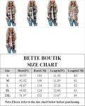 BETTE BOUTIK Women's Plaid Vest Coat Casual Lapel Neck Button Front Sleeveless Blazer Jacket Outerwear-Wine-XL