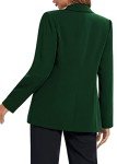 Urban CoCo Women's Casual Blazers Open Front Lapel Button Long Sleeve Office Work Suit Jacket (Dark Green, M)