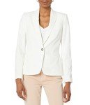 Tommy Hilfiger Women's Blazer – Business Jacket with Flattering Fit and Single-Button Closure, Ivory, 14