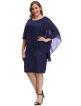 Hanna Nikole Women’s Navy Chiffon Evening Dress