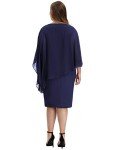 Hanna Nikole Women’s Navy Chiffon Evening Dress