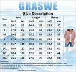 GRASWE Lady's 3/4 Sleeve Blazers Open Front Loose Office Work Cardigan Jacket Light Blue M