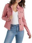 Wrangler Authentics Women's Stretch Denim Jacket, Dusty Rose, X-Large
