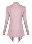 Urban CoCo Women's Vogue Long Sleeve Irregular Hem Open Front Cardigan (Lavender, L)