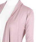 Urban CoCo Women's Vogue Long Sleeve Irregular Hem Open Front Cardigan (Lavender, L)