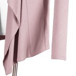 Urban CoCo Women's Vogue Long Sleeve Irregular Hem Open Front Cardigan (Lavender, L)