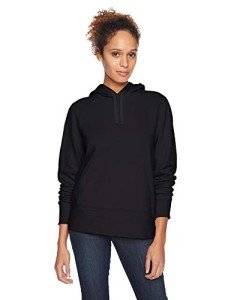 Amazon Essentials Women's French Terry Fleece Pullover Hoodie Sweater, -black, Medium