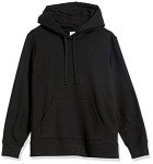 Amazon Essentials Women's French Terry Fleece Pullover Hoodie Sweater, -black, Medium