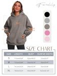 Womens Hoodies Sweatshirt Oversized Pullover Fleece Loose Long Sleeve Trendy Cozy Y2k Sweatshirts for Fall Winter with Pocket Gray M