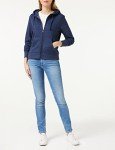 Amazon Essentials Women's French Terry Fleece Full-Zip Hoodie (Available in Plus Size), Navy Heather, Medium