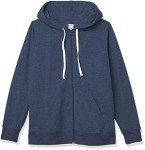 Amazon Essentials Women's French Terry Fleece Full-Zip Hoodie (Available in Plus Size), Navy Heather, Medium