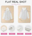 SHEWIN Womens Hoodies Casual Long Sleeve Drawstring Solid Lightweight Button Oversized Sweatshirt for Women Fashion Fall Outfits with Pocket,M,Gray