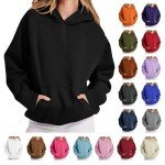 takaeys for Sale Hoodies for Women Trendy Long Sleeve Hooded Sweatshirt Oversized Fleece Pullover 2024 Fall Outfits with Pocket