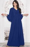 Elegant Batwing Cape Maxi Dress for Women