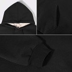 Voqeen Hoodies for Women Sweatshirts Fleece Lined Pullover Hoodie Solid Basic Long Sleeve Winter Coats for Women Big Pocket Casual Hoodie Black
