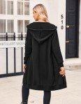 Zeagoo Women's Casual Zip up Hoodies Long Tunic Sweatshirts Jackets Fashion Plus Size Hoodie with Pockets Black