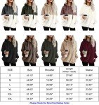 BETTE BOUTIK Womens Sweatshirt Hooded Cozy Warm Fuzzy Fleece Hoodies Sweater Loose Fit Soft Outwear Coat Tops White X-Large