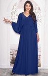 Elegant Batwing Cape Maxi Dress for Women