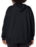 Just My Size Women's Plus-Size Full Zip Fleece Hoodie, Ebony, 5XL