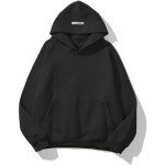 Lynkiss Women's Oversized Hoodies Long Sleeve Solid Heavy Pullover Tops Loose Sweatshirt with Pocket,Black,Medium