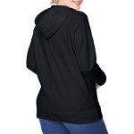 Just My Size Women's Plus-Size Full Zip Fleece Hoodie, Ebony, 5XL