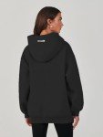 Lynkiss Women's Oversized Hoodies Long Sleeve Solid Heavy Pullover Tops Loose Sweatshirt with Pocket,Black,Medium