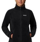 Columbia Women's Benton Springs Full Zip Jacket, Soft Fleece with Classic Fit, Black, Small