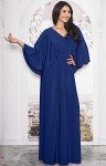 Elegant Batwing Cape Maxi Dress for Women