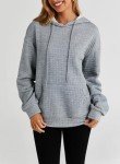 SHEWIN Oversized Sweatshirt for Women Loose fit Casual Long Sleeve Waffle Hoodies Pullover Sweatshirts Soft Trendy Fall Outfit for Women 2024,US 18-20(2XL),Grey