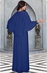 Elegant Batwing Cape Maxi Dress for Women