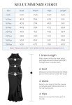 Keluummi Plus Size Black Evening Dress for Curves