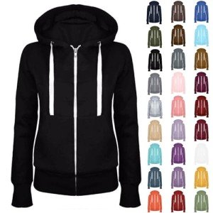 Womens Zip Up Hoodies Long Sleeve Loose Fit Hooded Pullover Drawstraing Casual Fashion Comfortable Sweatshirts Coat Black of Friday Deals Lightning Deals of Today Prime by Hour