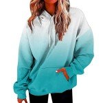 Black Deals Friday Today Hoodies for Women Oversized Hooded Sweatshirts Loose Fit Pullover Tops 2023 Fashion Fall Clothes Drawstring Hoodies, A01-light Blue, Medium