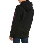ARIAT Women's Rebar Graphic Hoodie, Black/Purple, Medium
