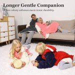 Winthome Wearable Blanket Hoodie Sherpa Oversized Hoodie Blanket Cozy Hooded Sweatshirt with Pockets for Women and Men (M, Pink-Cream)