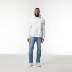 Gildan Unisex-Adult Fleece Hoodie Sweatshirt, Style G18500, Multipack, White (2-Pack), Large